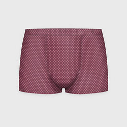 Трусы-боксеры мужские Приглушённый тёмно-розовый паттерн квадратики, цвет: 3D-принт