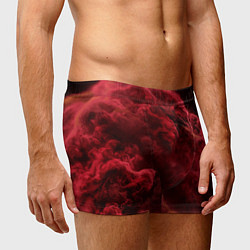Трусы-боксеры мужские Красный густой дым инферно - inferno red, цвет: 3D-принт — фото 2