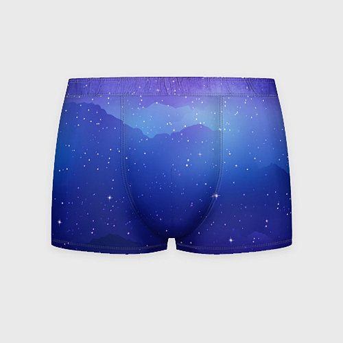 Мужские трусы Синий космос и звезды / 3D-принт – фото 1