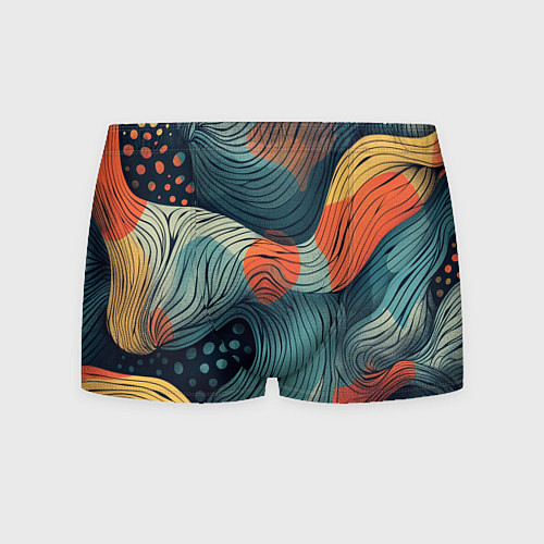 Мужские трусы Волны линиями / 3D-принт – фото 1