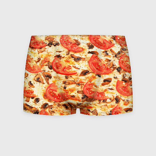 Мужские трусы Пицца с грибами и томатом - текстура / 3D-принт – фото 1