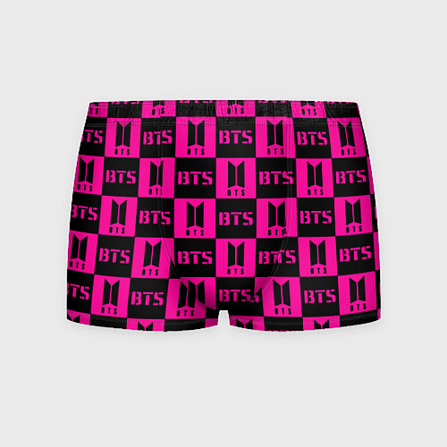 Мужские трусы BTS pattern pink logo / 3D-принт – фото 1