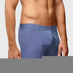 Трусы-боксеры мужские Шестигранники индиго, цвет: 3D-принт — фото 2