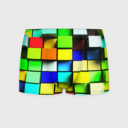 Трусы-боксеры мужские Оптические кубы, цвет: 3D-принт