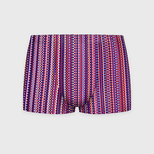 Мужские трусы Сиреневый текстурированный квадратики / 3D-принт – фото 1