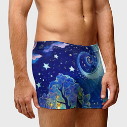 Трусы-боксеры мужские Звездный лес, цвет: 3D-принт — фото 2
