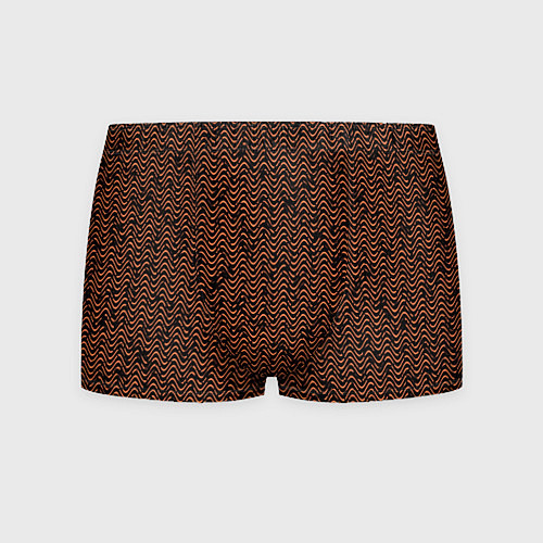 Мужские трусы Волнистая текстура чёрно-коричневый / 3D-принт – фото 1