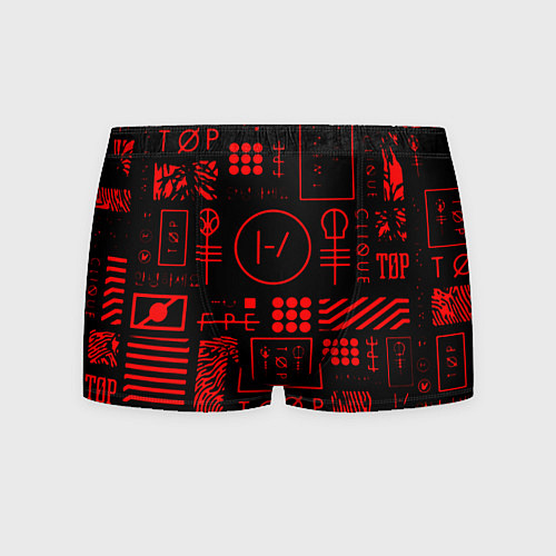 Мужские трусы Twenty one pilots pattern rock / 3D-принт – фото 1