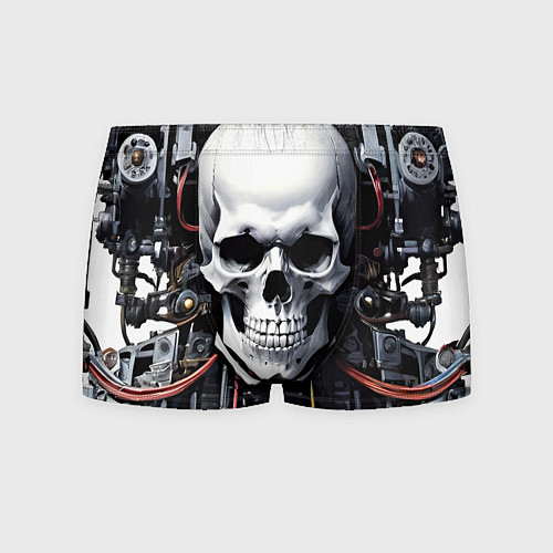 Мужские трусы Cyber skull - ai art / 3D-принт – фото 1