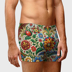 Трусы-боксеры мужские Русские классические узоры и орнамент, цвет: 3D-принт — фото 2