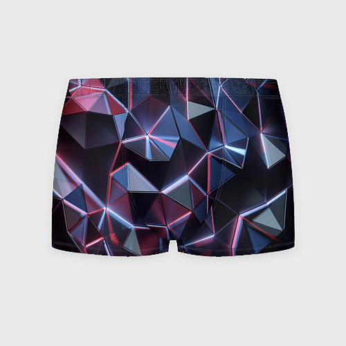 Мужские трусы Неоновые геометрические плиты / 3D-принт – фото 1