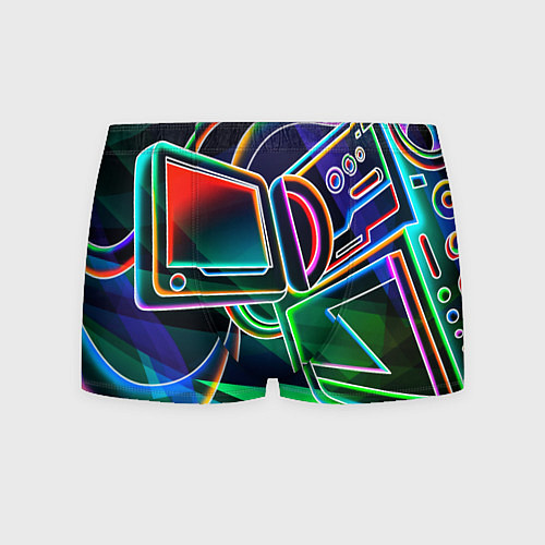 Мужские трусы Неоновая психоделика геймер / 3D-принт – фото 1