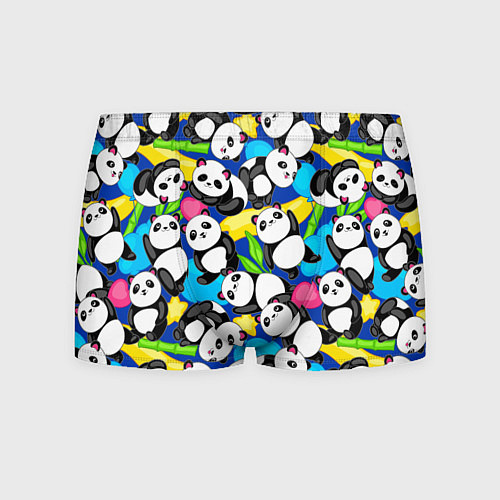 Мужские трусы Панды цветной паттерн / 3D-принт – фото 1