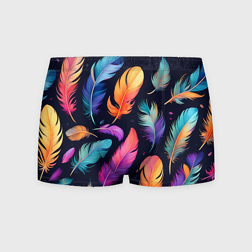 Мужские трусы Разноцветные переливающиеся перья / 3D-принт – фото 1