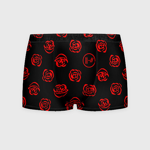 Мужские трусы Twenty one pilots rose pattern / 3D-принт – фото 1