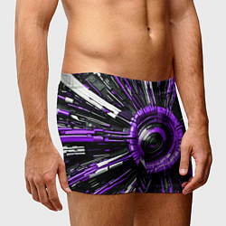 Трусы-боксеры мужские Чёрно-фиолетовая сфера киберпанк, цвет: 3D-принт — фото 2