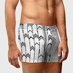 Трусы-боксеры мужские Закулисье чёрно-белое, цвет: 3D-принт — фото 2