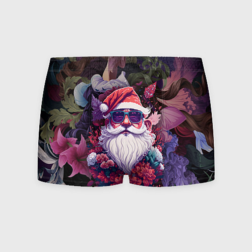 Мужские трусы Дед мороз в цветах / 3D-принт – фото 1