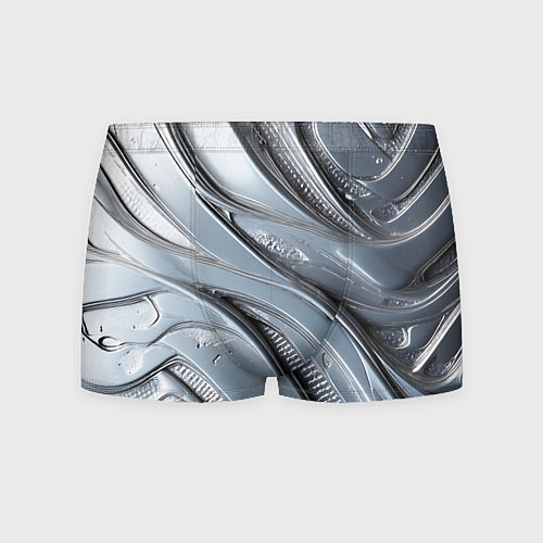 Мужские трусы Полированный металл серебряный / 3D-принт – фото 1