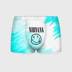 Трусы-боксеры мужские Nirvana rock music color, цвет: 3D-принт