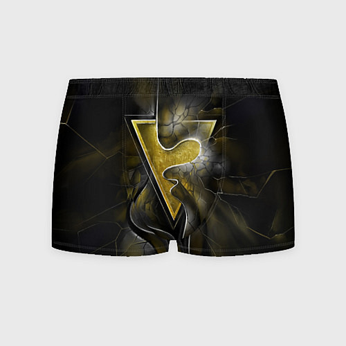 Мужские трусы Золотой треугольник под стеклянной вуалью с волнам / 3D-принт – фото 1