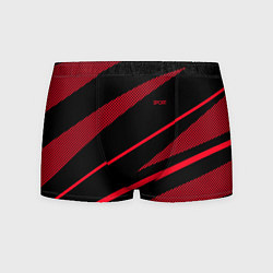 Мужские трусы Sport чёрный и красный полосы