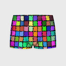 Трусы-боксеры мужские Лоскутки, цвет: 3D-принт