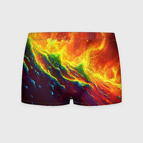 Мужские трусы Абстрактные волны с огнем / 3D-принт – фото 1