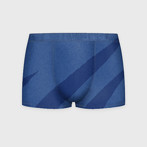 Мужские трусы Синий текстурный с полосой / 3D-принт – фото 1