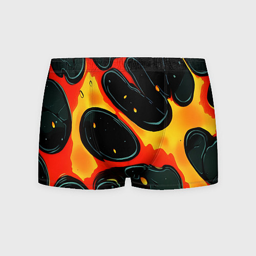 Мужские трусы Оранжевые разломы текстура / 3D-принт – фото 1