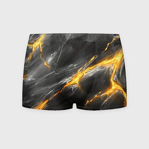 Мужские трусы Серая текстура с золотым разломом / 3D-принт – фото 1