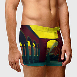 Трусы-боксеры мужские Арт с поездом, цвет: 3D-принт — фото 2