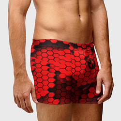 Трусы-боксеры мужские BMW карбоновая абстракция, цвет: 3D-принт — фото 2