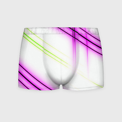 Мужские трусы Green white pink line / 3D-принт – фото 1