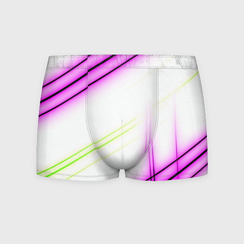 Мужские трусы Green white pink line / 3D-принт – фото 1