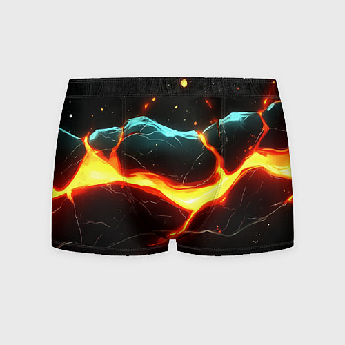 Мужские трусы Лава в черной текстуре / 3D-принт – фото 1