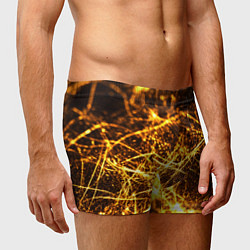 Трусы-боксеры мужские Текстура золотые нити, цвет: 3D-принт — фото 2