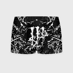 Мужские трусы Monster energy белые штрихи краско