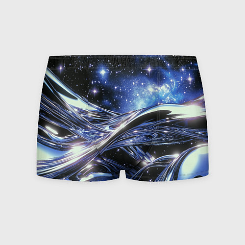 Мужские трусы Закрученные линии и звезды - космическая абстракци / 3D-принт – фото 1