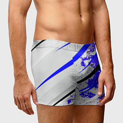 Трусы-боксеры мужские Color white blue, цвет: 3D-принт — фото 2