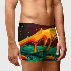 Трусы-боксеры мужские Оранжевая клякса текстура, цвет: 3D-принт — фото 2