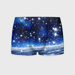 Трусы-боксеры мужские Космический синий абстрактный фон - текстура, цвет: 3D-принт