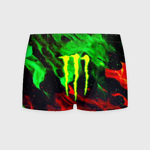 Мужские трусы Monster energy огонь лого / 3D-принт – фото 1