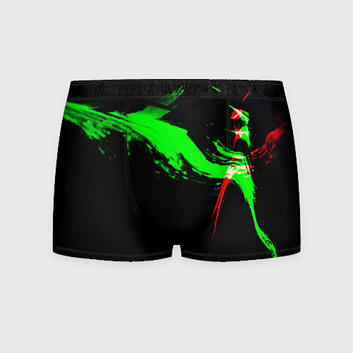 Мужские трусы Color black green red / 3D-принт – фото 1