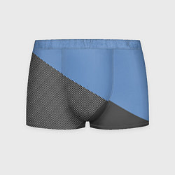 Трусы-боксеры мужские Сине-серый геометричный, цвет: 3D-принт