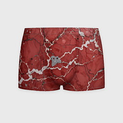 Мужские трусы Красно-серый мрамор