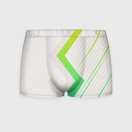 Мужские трусы Color white line green / 3D-принт – фото 1