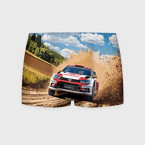 Мужские трусы Ралли автомобиль / 3D-принт – фото 1