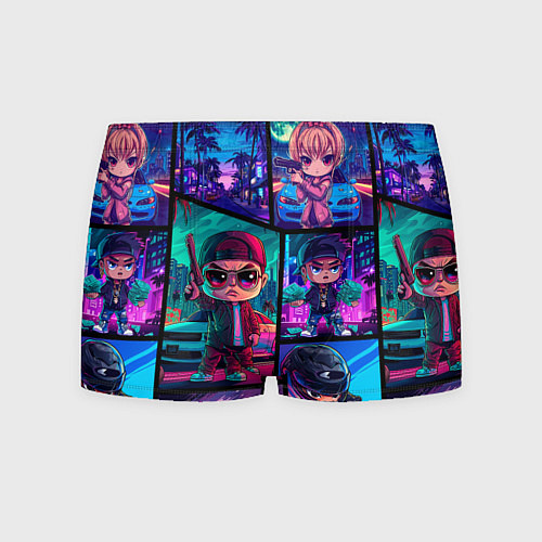 Мужские трусы GTA chibi style / 3D-принт – фото 1