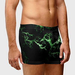 Трусы-боксеры мужские Lightning green glow, цвет: 3D-принт — фото 2